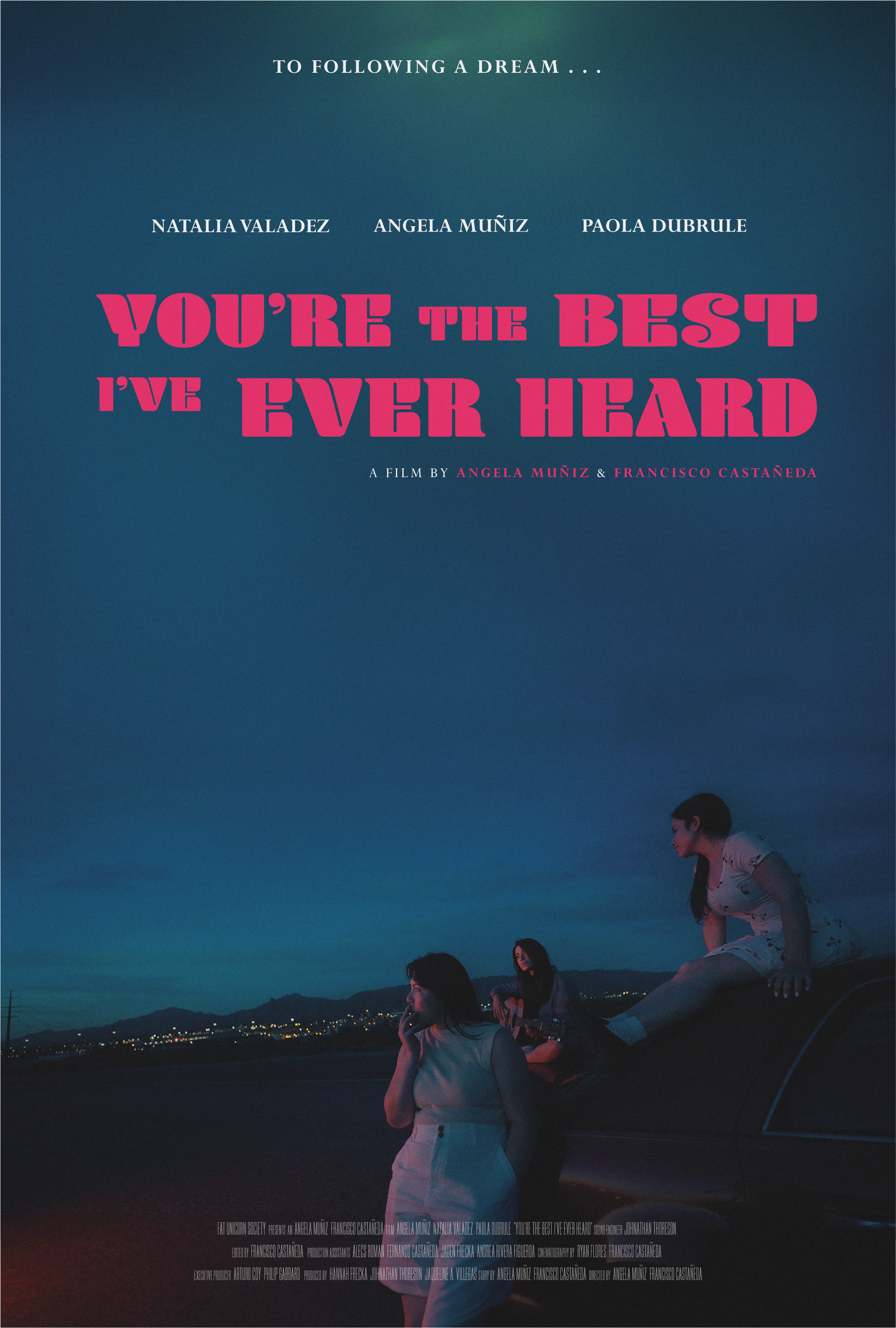 Official poster for the You're The Best I've Ever Heard short film.